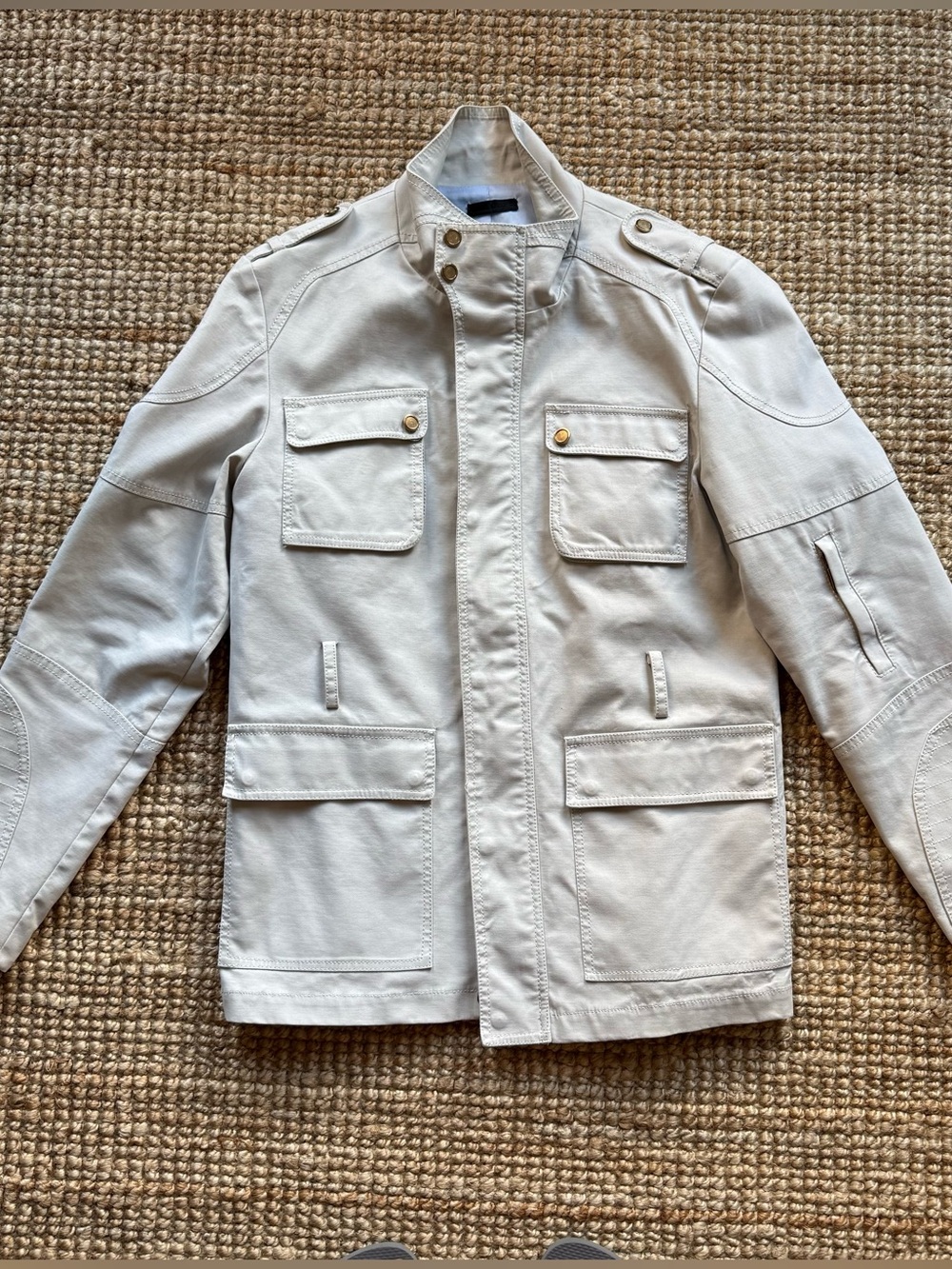 Zara Men's Cream Military Field Jacket - Sz M